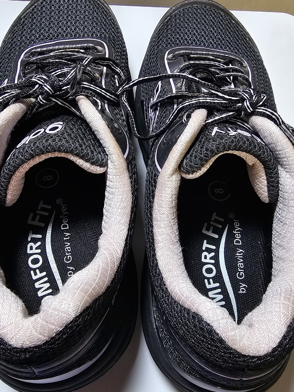 GDefy Gravity Defyer Walking Shoes Size 8 Black Purple Comfort Sneakers - Picture 7 of 13